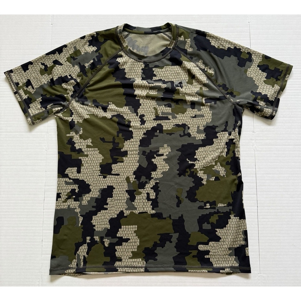 KUIU gila Short Sleeve Crew Shirt Mens Large Vila Camo Hunting Performance Base